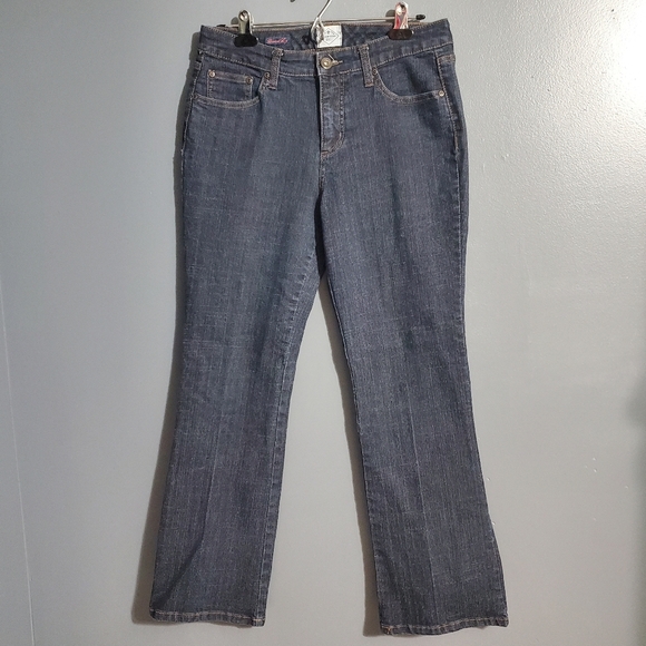 St Johns Bay Bootcut Womens Jeans Dark Wash Size 8P - Picture 1 of 6